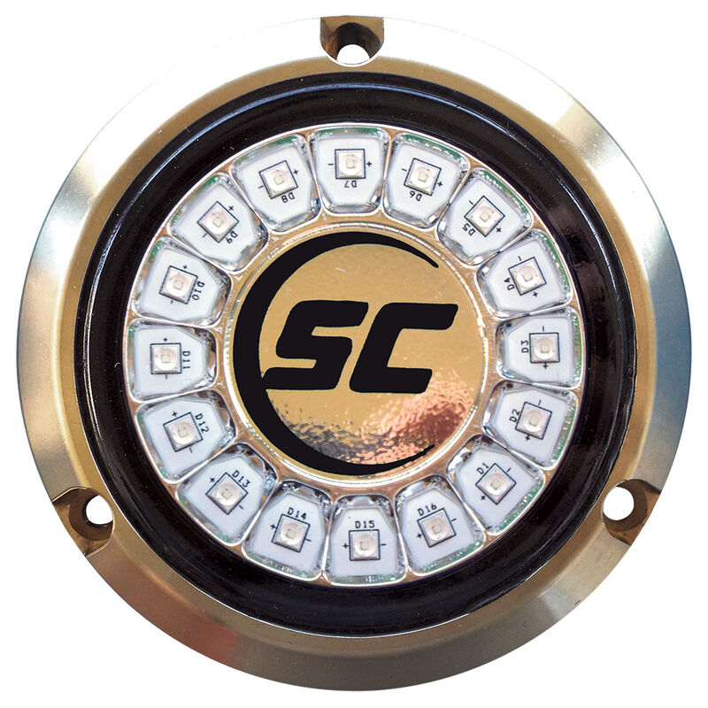 Shadow-Caster Single-Color Bronze Underwater Light – 16 LEDs, Great White image number 1