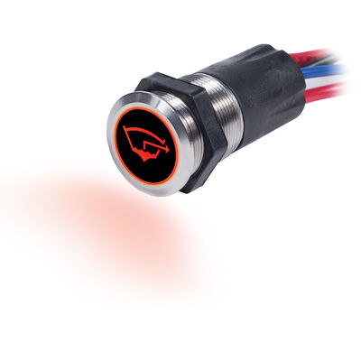 Blue Sea Systems 15A Push-Button Switch, OFF-ON, Backlit