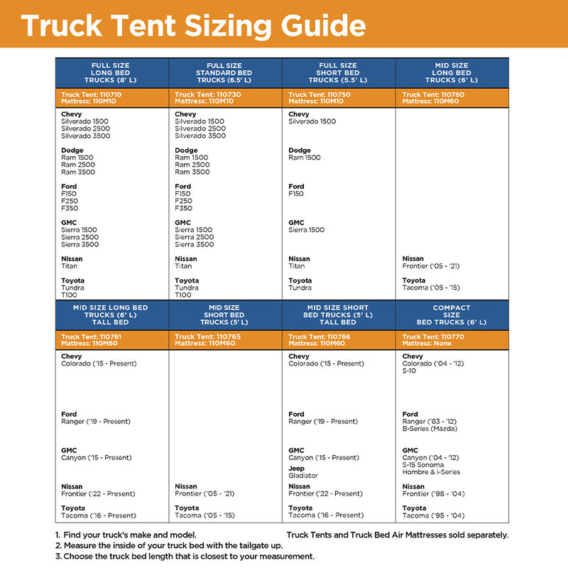 Rightline Gear 5' Mid-Size Short-Bed Truck Tent, Tall Bed image number 5