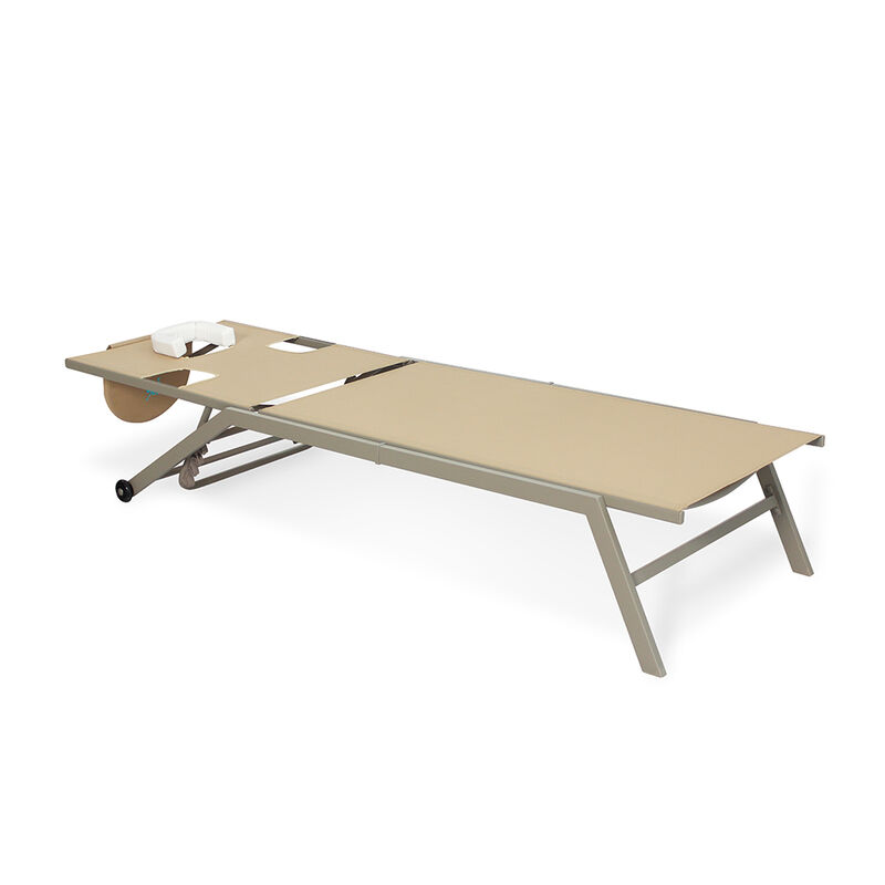 Ostrich Chatham Adjustable Outdoor Patio Chaise Lounger 2-Pack, Tan and Taupe image number 6