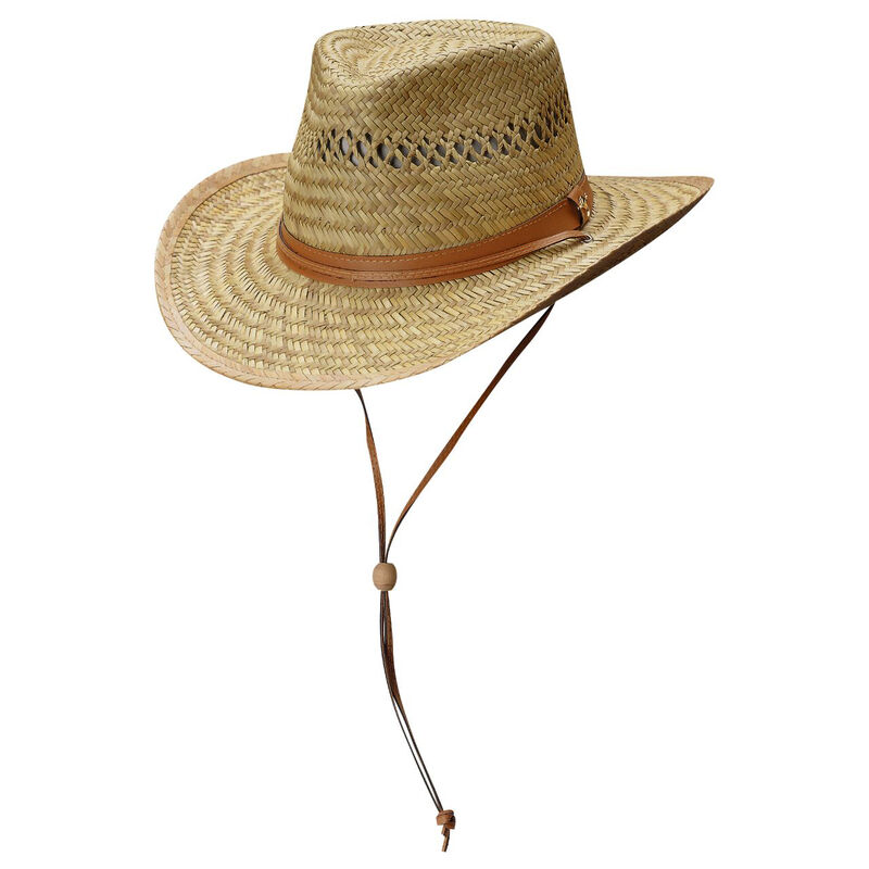 Dorfman Pacific Men's Outback Rush Straw Cord Hat image number 1