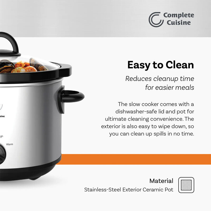 Complete Cuisine 3-Quart Slow Cooker image number 3