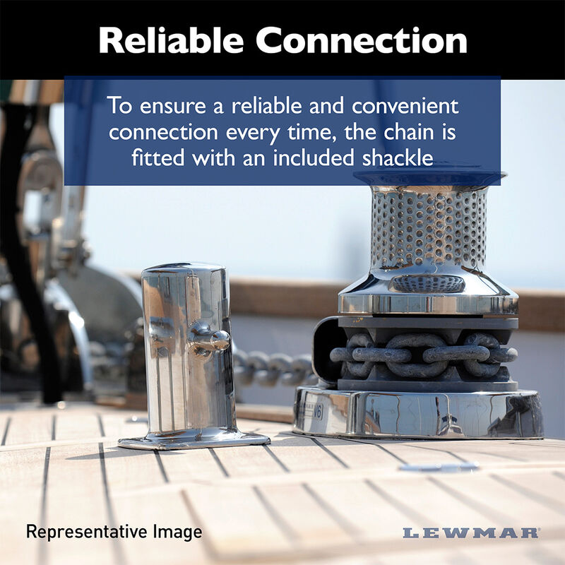 Lewmar Anchor Rode - 10' 1/4" G4 Chain, 150' 1/2" 8-Plait Rope with 5/16" Shackle image number 5