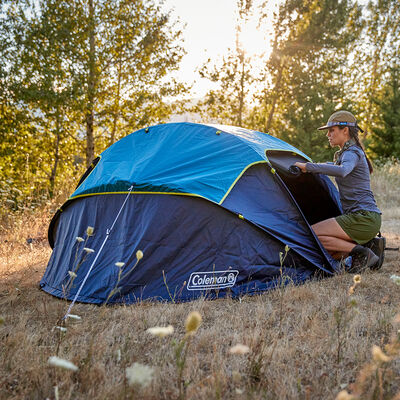 Coleman 4-Person Pop-Up Tent with Dark Room Technology