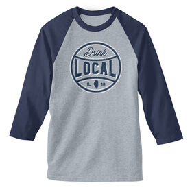 Men's Drink Local IL Baseball Tee