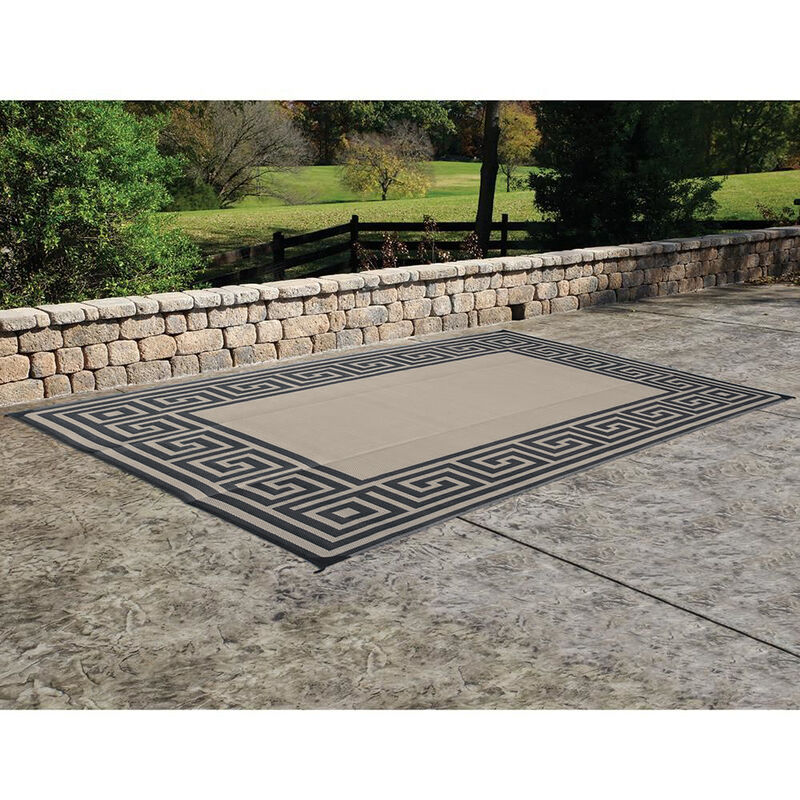 Reversible Greek Motif Design Patio Mat image number 9