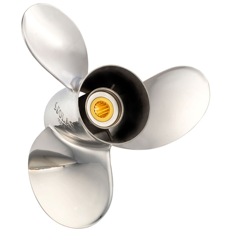 Solas New Saturn 3-Blade Prop, Pressed Rubber Hub / Stainless 9.25 dia x 10 RH image number 1