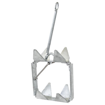 Box Anchor Hot-Dipped Galvanized Steel Fold-and-Hold Anchor, 25 lb.