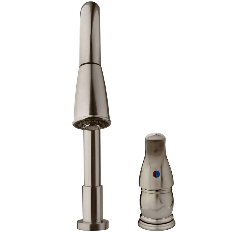 Dura Faucet Pull-Down RV Kitchen Faucet, Brushed Satin Nickel image number 2