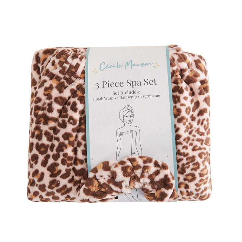 Cecil Maison 3pc Spa Set in Leopard