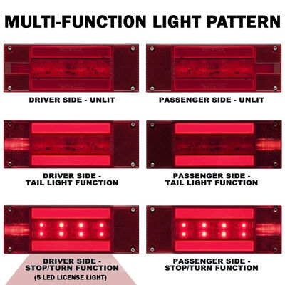 Optronics Glolight Waterproof LED Low-Profile Combination Tail Light Kit