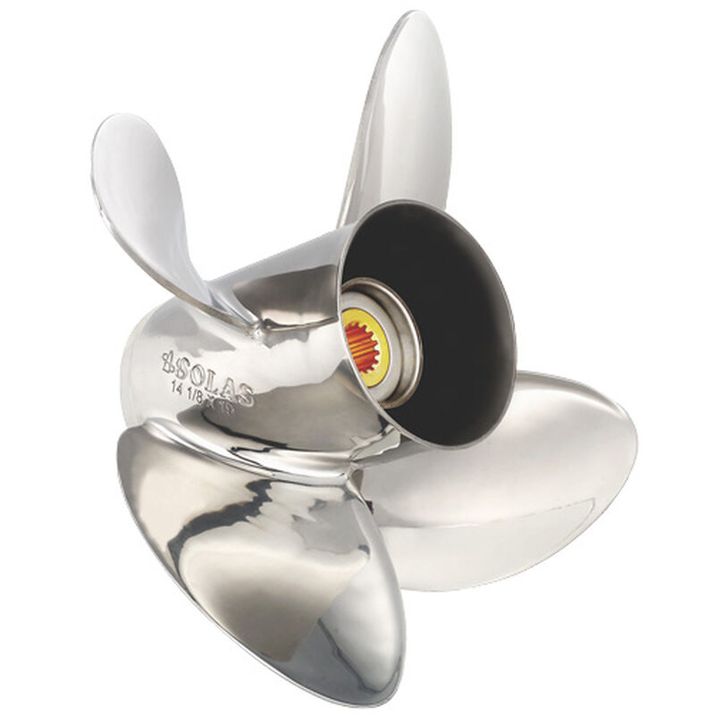 Solas HR Titan 4-Blade Prop, Pressed Rubber Hub / SS, 14 dia x 21, RH