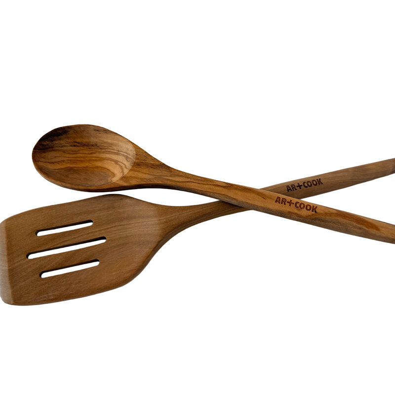 Art and Cook 2PC Olive Wood Utensil Set