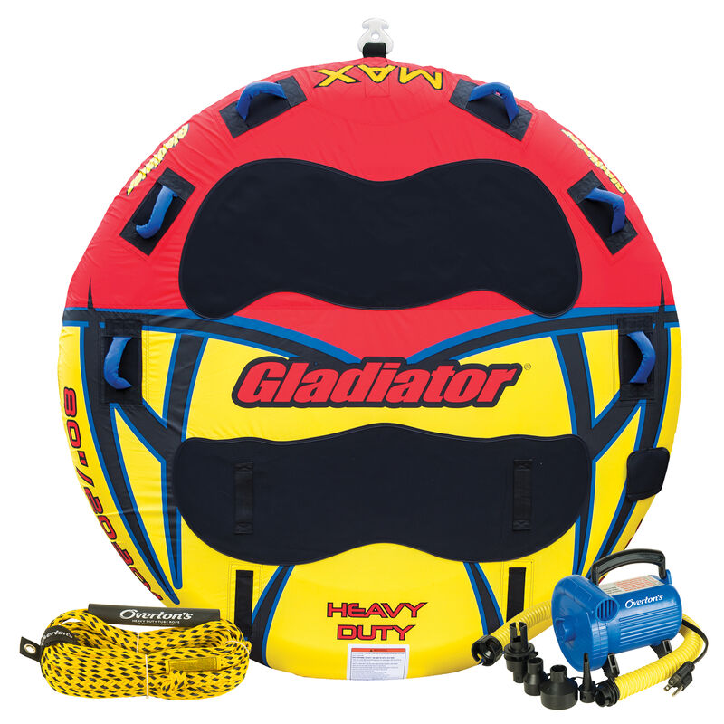 Gladiator Max 3-Rider Deck Rider Towable Tube Package image number 1