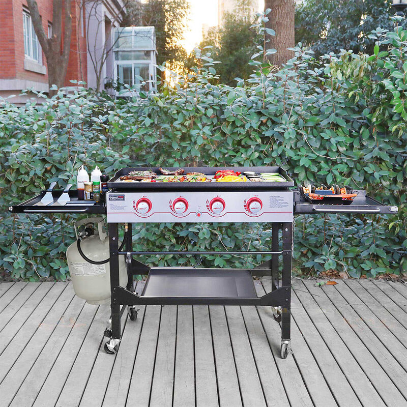 Royal Gourmet 4-Burner Gas Griddle&nbsp;with Folding Side Shelves and Legs image number 13