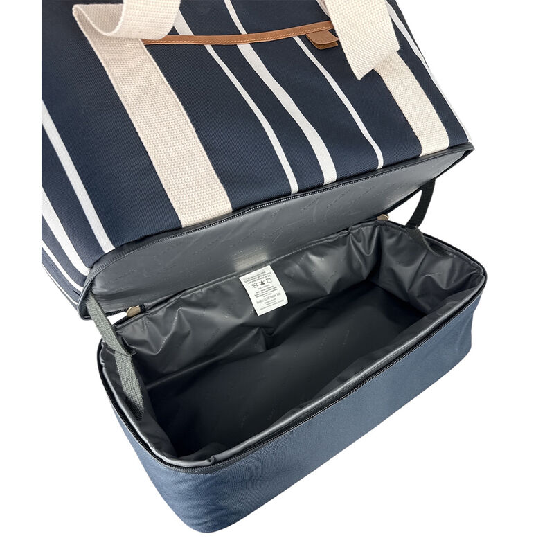 C&C California Navy Double Decker Stripe 30 Can Cooler Tote  image number 4