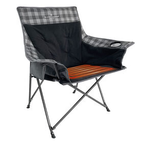 Black Sierra Heated Fleece Camping Chair