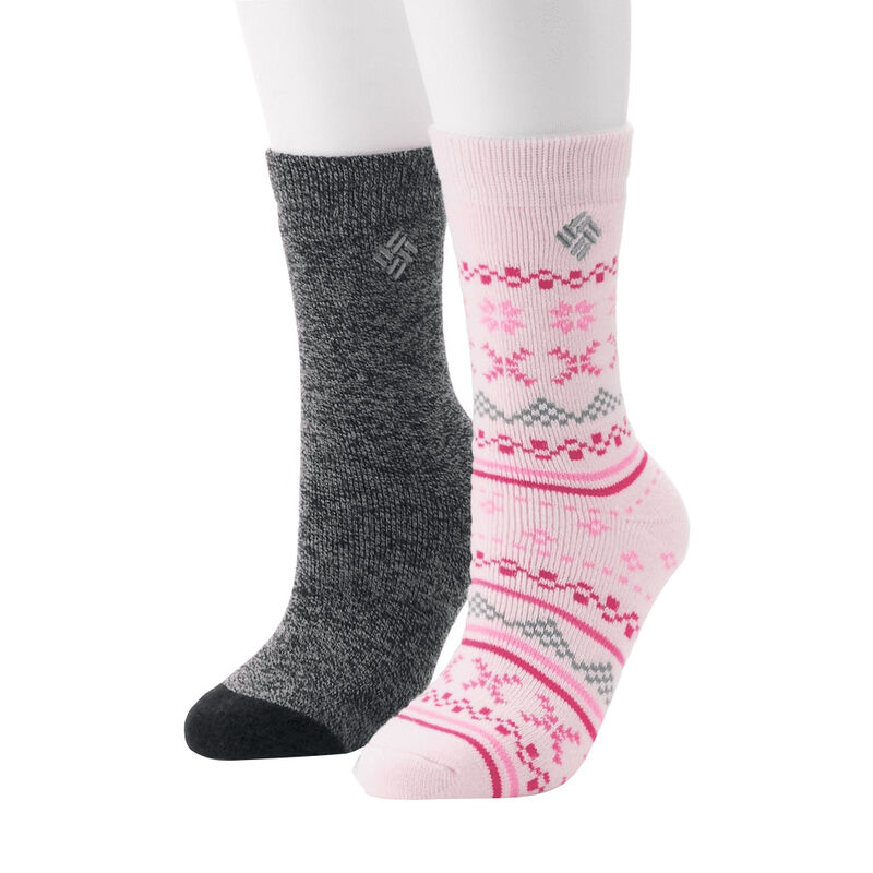 Columbia Women's Fairisle Thermal Crew Socks, 2-Pack image number 1