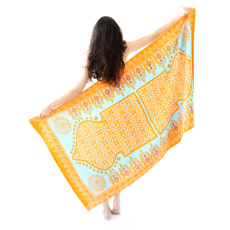 Printed Village Beach Towel image number 12