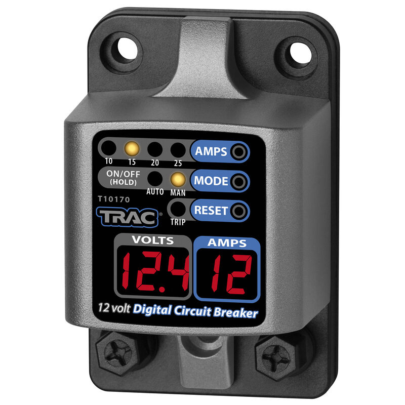 TRAC Digital Circuit Breaker With LED Display, 10-25 Amps image number 1