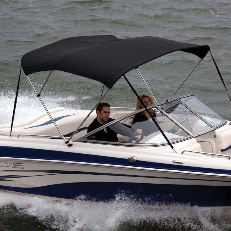 Shademate Polyester 3-Bow Bimini Top, 5'L x 32"H, 85"-90" Wide image number 10