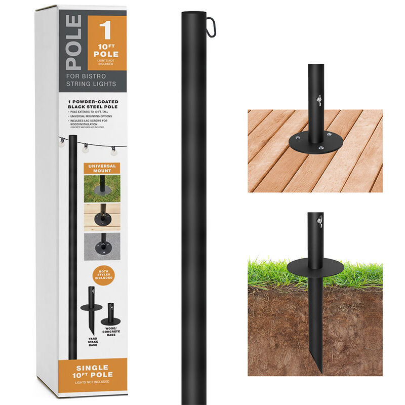 Excello Global Products Bistro String Light Pole, Each image number 2