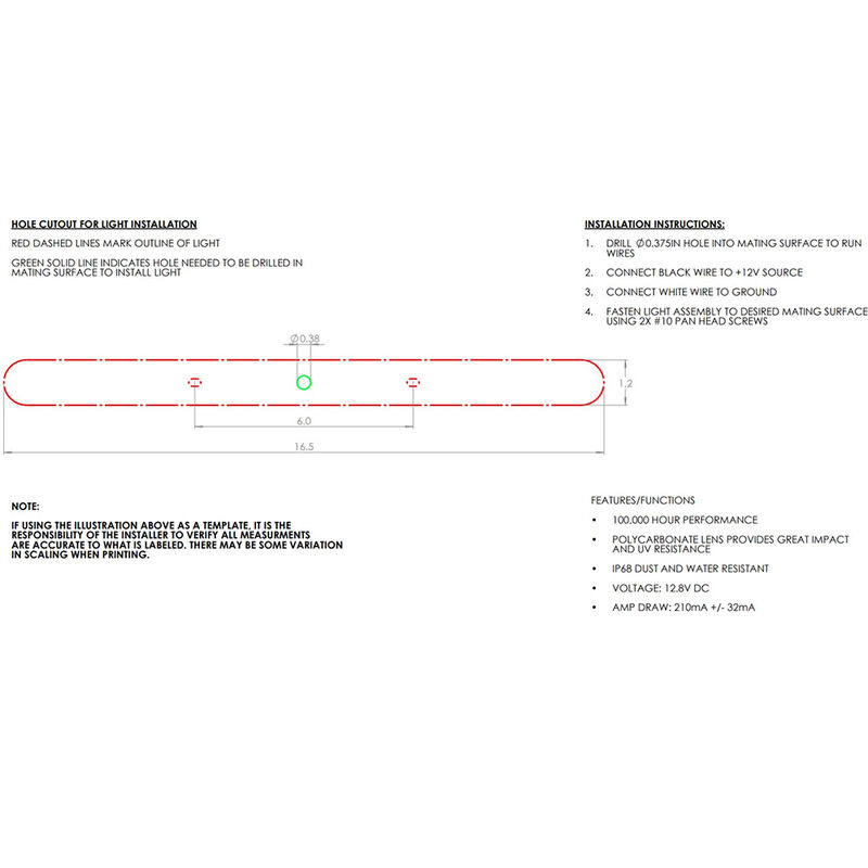 TecNiq S51 Heavy-Duty Identification Light Bar, Red image number 3
