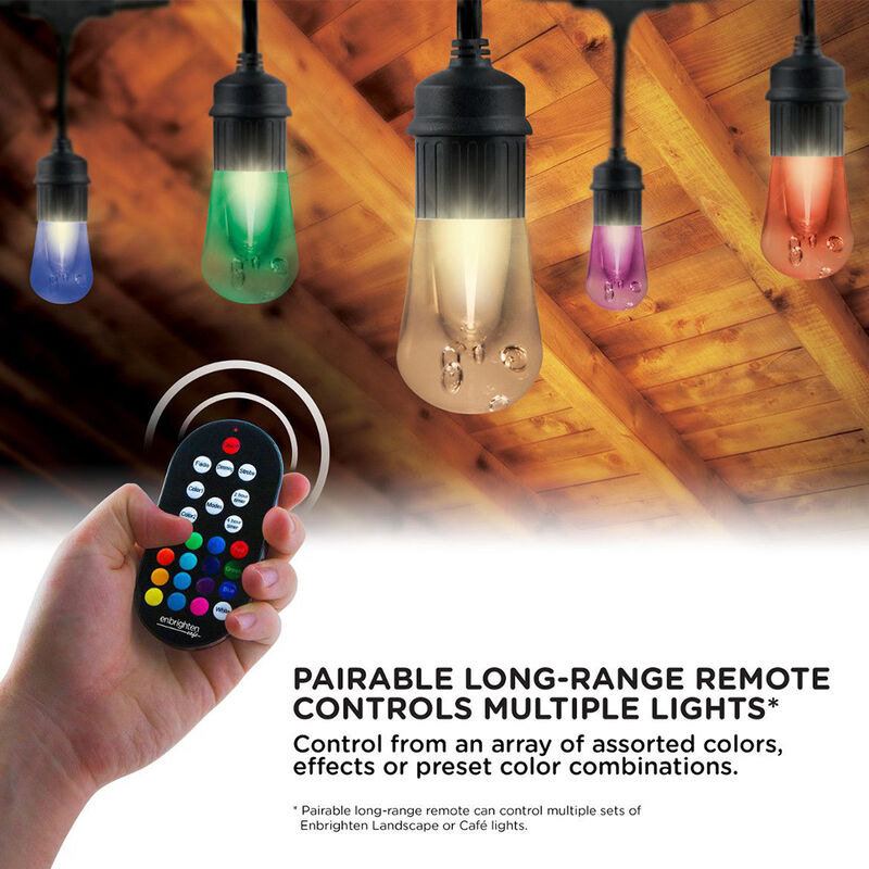 Enbrighten Vintage Seasons LED Color-Changing Cafe String Lights, 48' image number 6