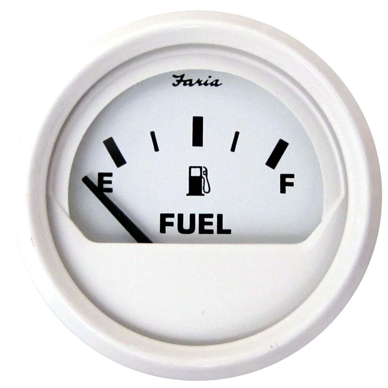 Faria 2" Dress White Series Fuel Level Gauge image number 1