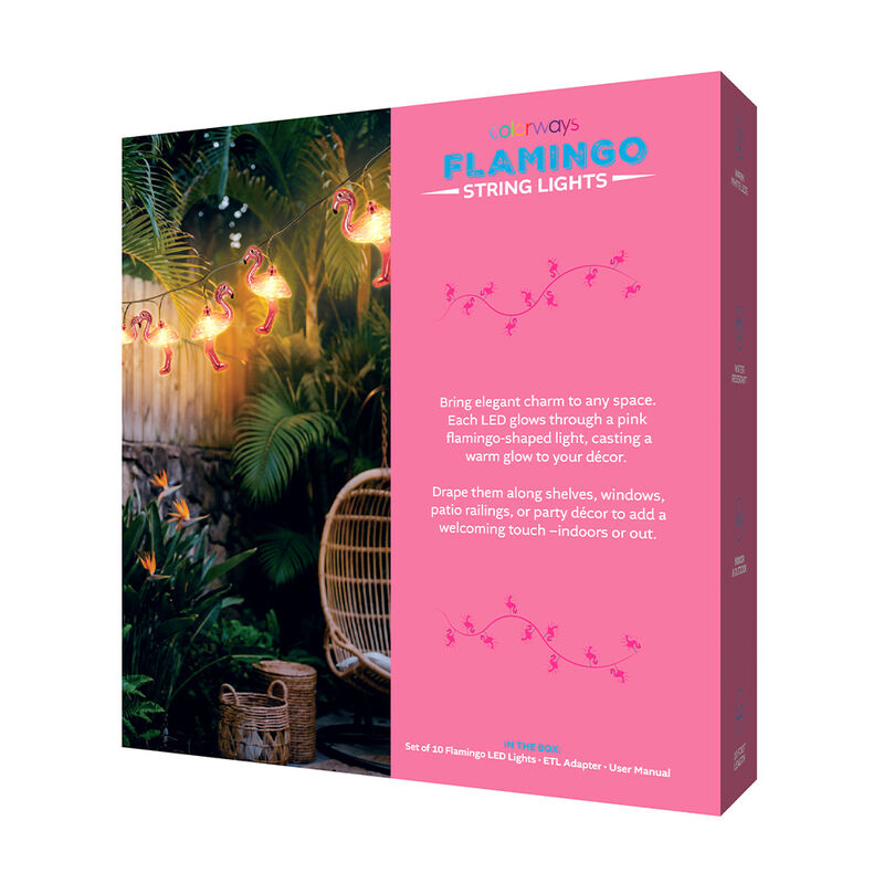 Colorways 10' Flamingo LED String Light image number 4