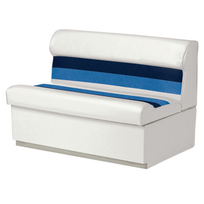 Toonmate Deluxe Pontoon 55" Wide Lounge Seat with Toe Kick Base, White
