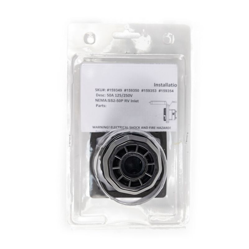 Electric World 50A RV Inlet in White w/Stainless Steel Cover image number 9