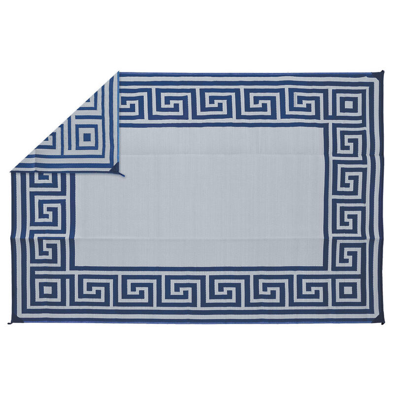 Greek Key Mats, 6&rsquo; x 9&rsquo; Navy/Gray  image number 4