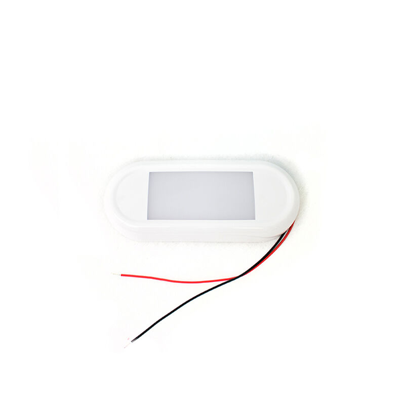 Vehicle Switch 12-Watt Oval LED Interior SMART TOUCH Light - 10-30V Range, IP67, Flush Mount and bracket image number 1