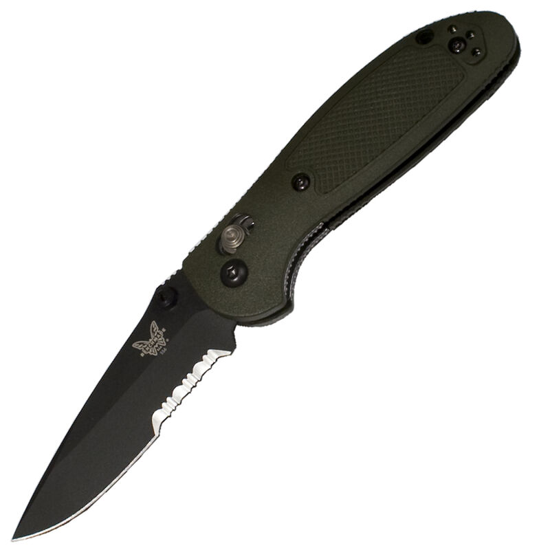 Benchmade Mini 556 AXIS Griptilian Folding Knife, OD Green image number 1