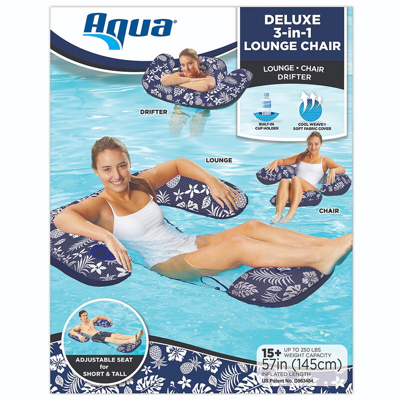 Aqua Leisure 3-in-1 Deluxe Lounge, Chair, and Drifter image number 6