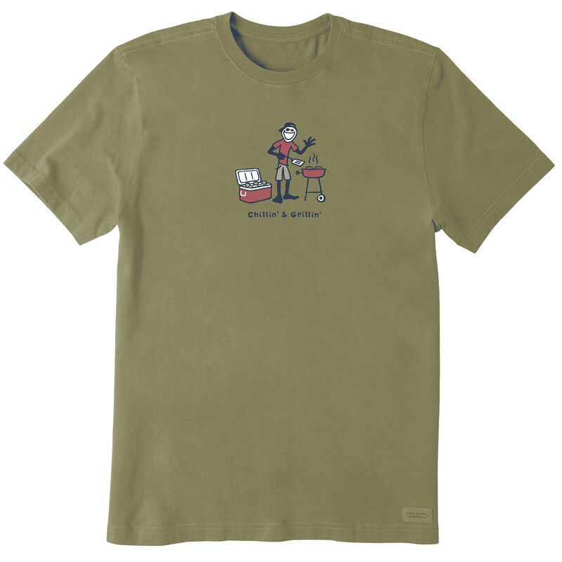 Life Is Good Men’s Grill Jake Vintage Crusher T-Shirt image number 1