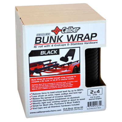 Caliber 16' Bunk Wrap Kit For 2" x 4" Bunks, Black