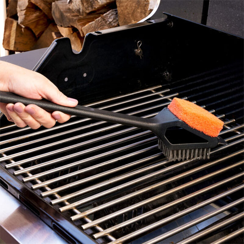 Mr. Bar-B-Q 2-Head Grill Brush w/ Scrub Pad image number 4