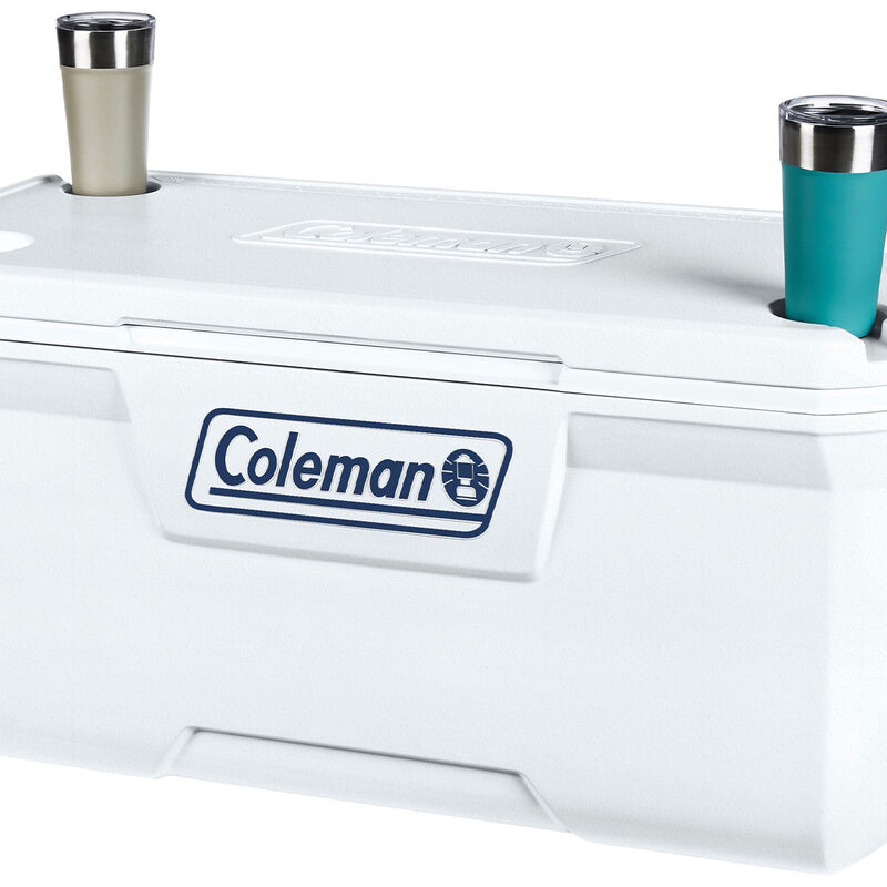 Coleman 316 Series 120-Quart Marine Hard Ice Chest Cooler, White image number 5