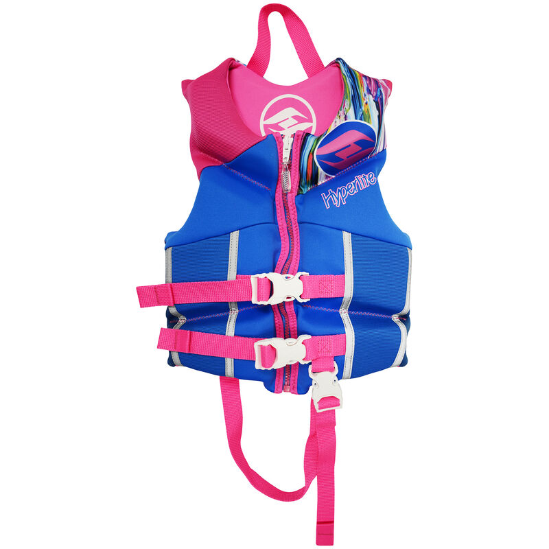 Hyperlite Pro V Child Life Jacket, blue/pink 2019 image number 1