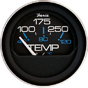 Faria 2" Coral Series Water Temperature Gauge, 100-250&deg;F