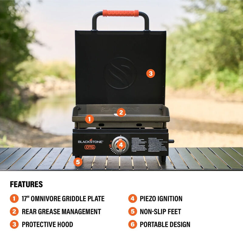 Blackstone OTG 17" Tabletop Griddle with Hood image number 5
