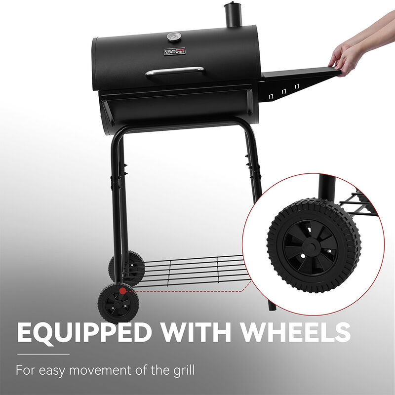 Royal Gourmet CC1624 BBQ Charcoal Grill w/ Side & Front Shelves image number 4
