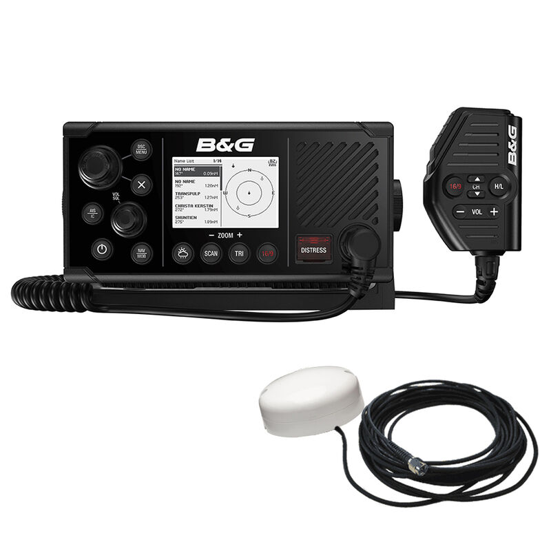 B&G V60-B VHF Marine Radio w/ DSC, AIS (Receive & Transmit) & GPS-500 GPS Antenna image number 1