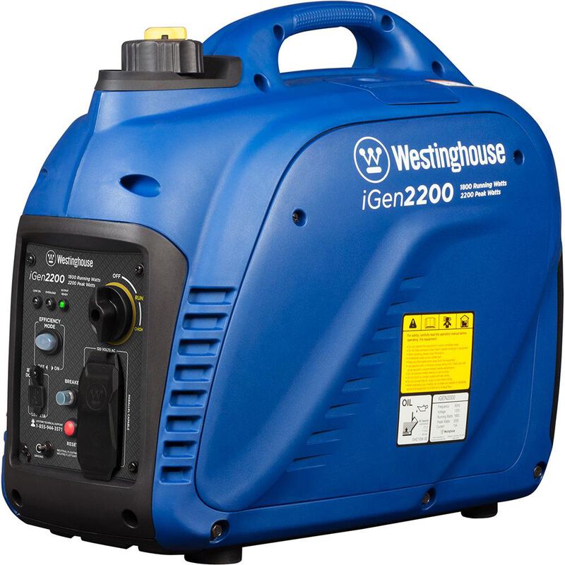 Westinghouse iGen2200 Portable Inverter Generator, 1800 Running Watts/2200 Peak Watts, Gas Powered image number 4