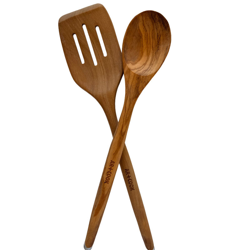 Art and Cook 2PC Olive Wood Utensil Set image number 2