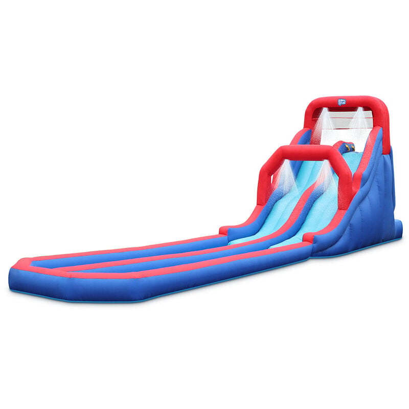 Sunny & Fun Inflatable Water Slide with Climbing Wall and Dual Slides image number 1