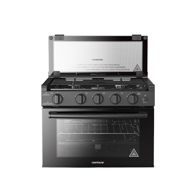 CONTOURE AA-17BK RAPIDCOOK 17" 3-Burner Drop-In Gas Range, Black image number 10