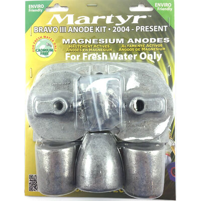 Martyr Mercury Anode Kit for Bravo III Engines, 2004-Present - Magnesium